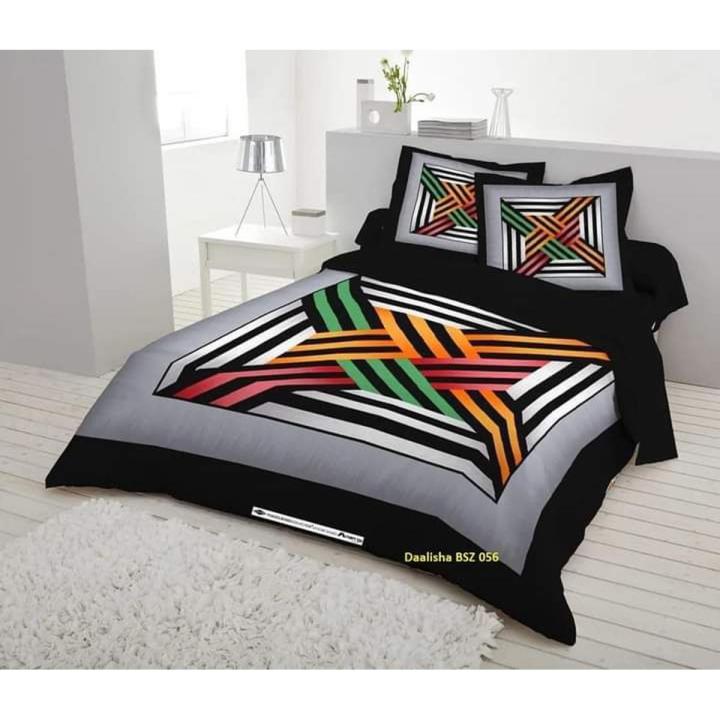 Luxurious Comfort: Elevate Your Sleep Haven with Cotton Double Size Twill Panel Bed Sheet (7.5x8.5 ft) King Size and Two Matching Pillow Covers