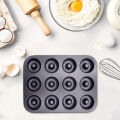 Nonstick Donut Mold 6/12 Grids Donut Pan Non-stick Baking Tray for Home Kitcn Even at Distribution Carbon Steel Mold 1/2pcs Bagel Cake Donut Pan. 