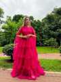 Barbie Gown Made by Premium Net Fabric for Women.