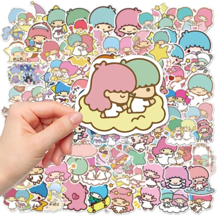 10/30/50/100pcs Kawaii Anime Little Twin Stars Stickers Aesthetic Cute