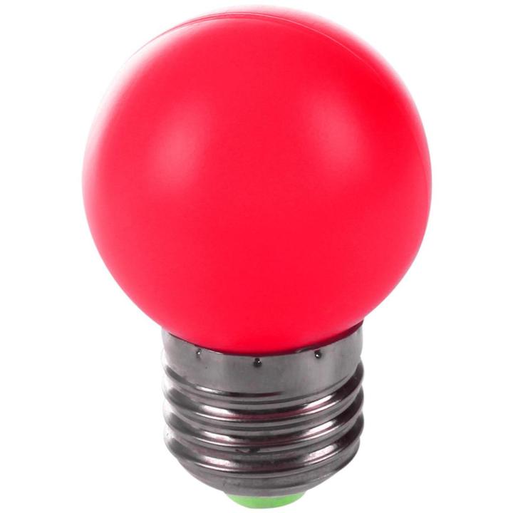 E27 LED Light Warm Red Bulb Plastic Bulb Power, Red)
