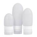 Portable Soft Silicone Travel Bottles 3PK Leak Proof Travel Containers Squeezable Refillable Bottle Set With Zipper Bag For Liquids Lotion Cond Shamp Soap (3ounce2ounce 1.25ounce).