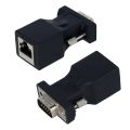 2PCS VGA to RJ45 Adapter VGA Male to RJ45 Adapter Ethernet Port Converter CAT5e CAT6 Network Cable Adapter. 