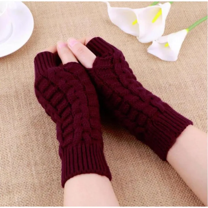1Pair%20New%20Fashion%20Women%20Knitted%20Arm%20Fingerless%20Winter%20Gloves%20Warmth%20Long%20Stretchy%20Mittens%20-%20Image%202