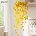 1 Pcs Artificial Ivy Red Maple Plastic Fake Leaves Garland 7ft Long Hanging Vine Leaf for Home, Garden, Wall, Balcony, Office, Party & Event Decoration.