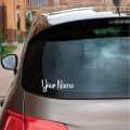 Car Sticker - Custom Name Sticker For Car Back Mirror ( Waterproof & Premium quality).