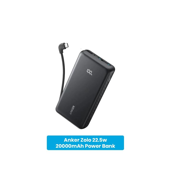 Anker Zolo A110E 20000mAh 22.5W Fast Charging Power Bank with USB-C Cable
