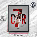Cristiano Ronaldo CR7 Poster with frame for wall decor. 9x12 size available customize poster available. beautiful printed poster with pvc ,frame, frame glass for wall.. 