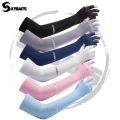 SKYBAITS 1Pair Ice Cloth Silk Arm Sleeve UV Protection Outdoor Sports Running Fishing Men Women Fingerless Sunshade Sleeves.