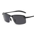 Male Fashion Eyewear Rimless Outdoor UV400 Goggles New Alloy Aluminum Men Sunglasses Brand Design Polarized Sun Glasses Driving.