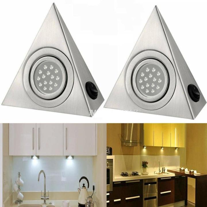LED Triangle Light Kitchen Under Cabinet Cupboard Shelf Counter Worktop Lighting