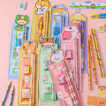 Cheap Kawaii Stationery Set for Kids Gift Pencil Set with Rubber Ruler Cheap 5PC Holiday Gifts Prizes School Supplies Wholesale. 