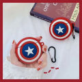 【NShisasN】Marvel Captain America Silicone Case For Airpods Pro Case Bluetooth Case for Airpod 1 2 For Air Pods Pro Earphone Accessories. 