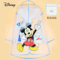 New Disney Boys Girls Children's Raincoat Big Brim Transparent EVA Kids Baby Cartoon Poncho Mickey Minnie Elsa Rain coat Gifts. 