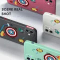 ZCSIBORUI for iPhone 14 Pro Max Marvel Superhero Square Edge Pattern Design Liquid Silicone Shockproof Phone Cases. 