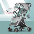 Universal Waterproof Pram Rain Cover Baby Stroller Accessories Transparent Wind Dust Shield Zipper Open for Pushchairs Raincoat.