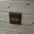 86 Type Solid Wood Panel Switch Wall Light Retro Brass Toggle Switch Wood Grain Electrical Switch Socket. 