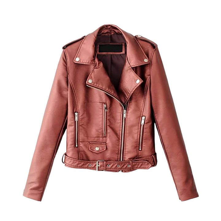 Faux%20Leather%20Jacket%20Women's%20Grunge%20Zippered%20Belted%20Lapel%20Streetwear%20Motorcycle%20Coats%20Cool%20Girls%20Asymmetrical%20Bomber%20Jackets%20-%20Image%204