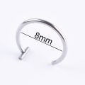 8/10mm Punk Unisex Stainless Steel Nose Lip Rings Goth Clip On Piercing Body Nose Lip Rings Hoop Ear Tongue Ring Jewelry. 