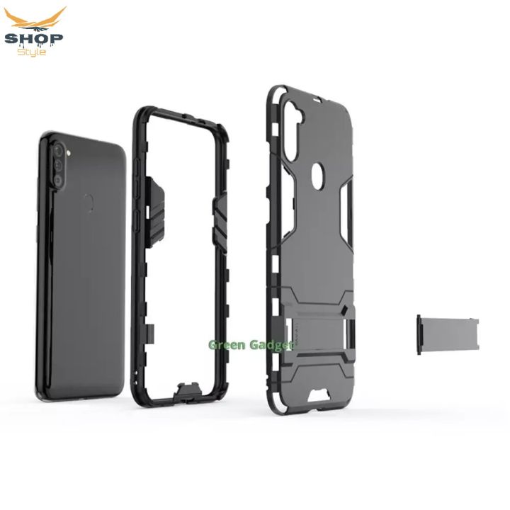 Samsung%20Galaxy%20A11%20/%20Samsung%20Galaxy%20M11%20-%20iRonman%20Armor%20Kickstand%20Back%20Phone%20Case%20Cover%20Casing%20-%20Image%204