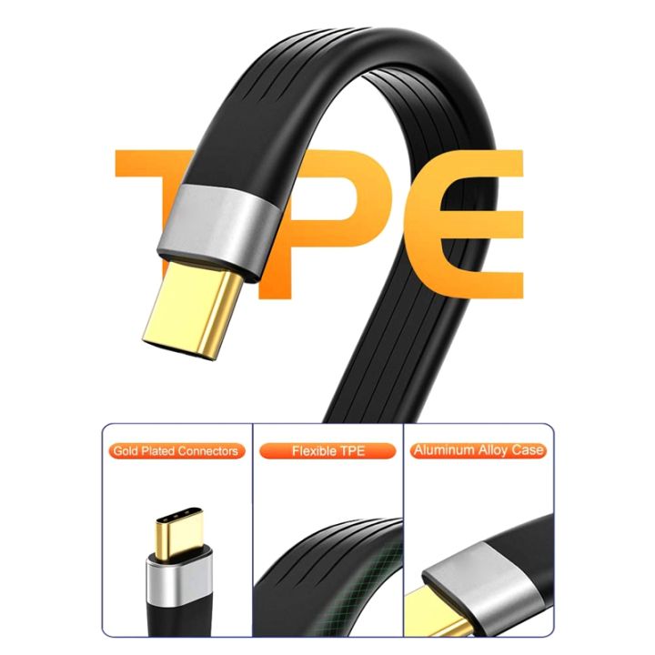 ZOROOM%204K%20USB-C%203.1%20Gen%202%20Cable%2010G%20Emark%20Chip%20Short%20Type%20C%20USB-C%20to%20USB-C%20Video%20Sync%20Charger%20Cable%20PD%2060W%204K%20Video%20-%20Image%206
