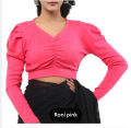Crop top short body long sleeve fashionable blouse for women's.. 