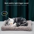 Cute Cloth Pad Plush Cats with Sound Simulation Mini Cat Toy Children Birthday Gifts Creative Imitation Cat Ornaments Home Decor. 