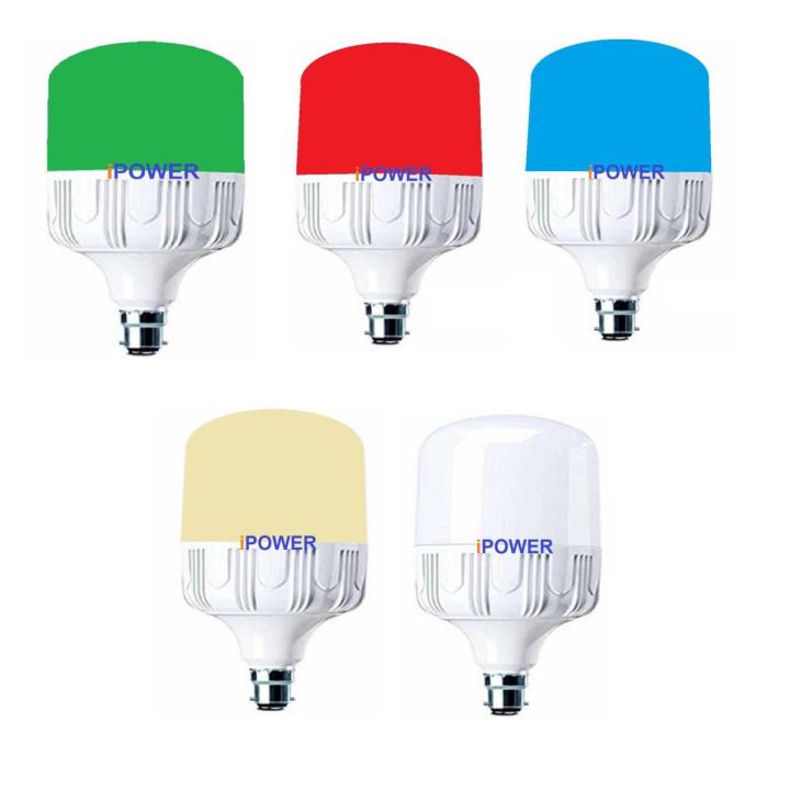 15 Watt iPOWER Energy Saving Color LED Light Base B-22 For Office & Home