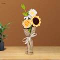 Crochet Flower Bouquet Artificial Flowers Elegant Carefully Weave Knitted Durable Floral. 
