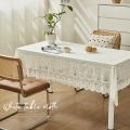 Tablecloth, vintage lace, white light luxury coffee table, bedside TV cabinet, dust cover, cloth, long square, refrigerator, book wholesale. 