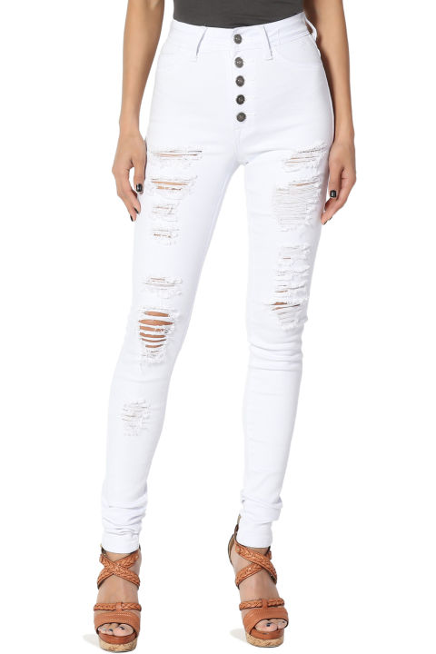 stylish fashionable denim jeans pants for ladies