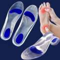 Silicon Orthopedic insoles for Shoes Women Men Flat Foot Arch Support Shoe Pad Shock Absorption Plantar Fasciitis Relief Insoles.