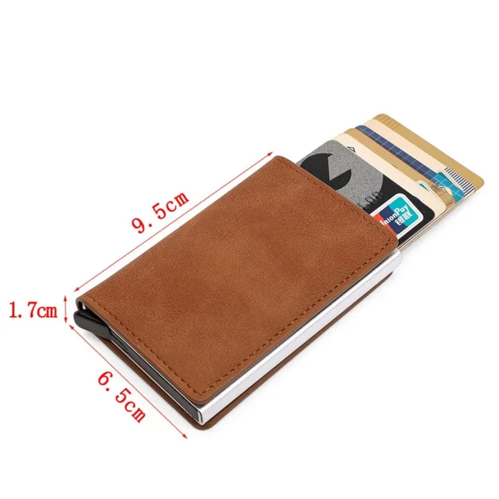 Bycobecy%20Customized%20Name%20Leather%20Wallet%20Men%20Magnet%20Wallet%20Rfid%20Credit%20Card%20Holder%20Aluminum%20Box%20Case%20With%20Money%20Clip%20Card%20Holder%20-%20Image%205