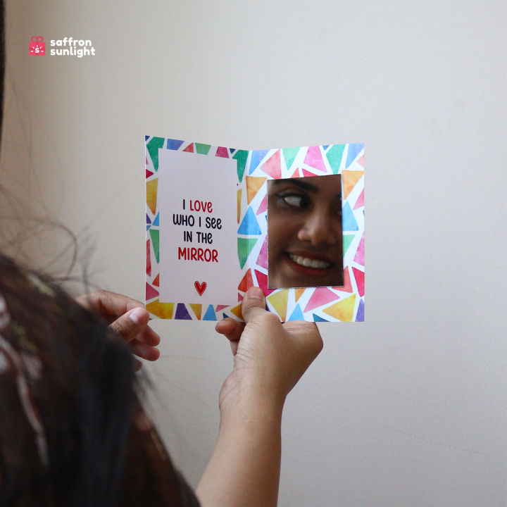 Mirror Greeting Card - I Love Who I See In The Mirror  - Gift Card