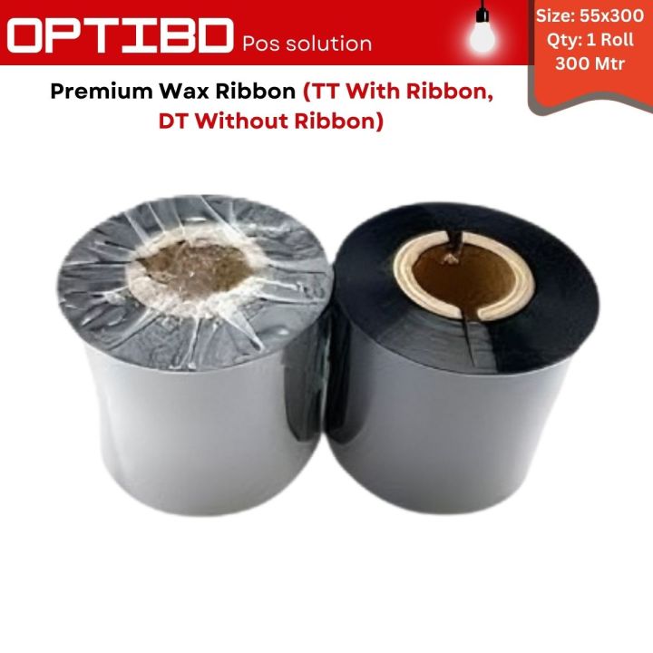 55mm X 300meters,Premium Wax Resin Ribbon for Thermal Transfered (TT ...
