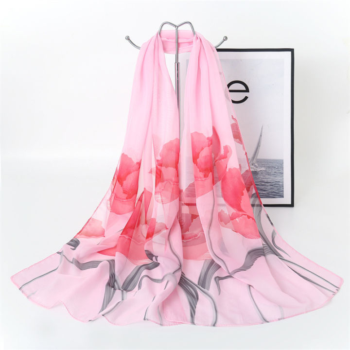 2024%20Summer%20New%20Women's%20Lucky%20Bird%20Girl%20Chiffon%20Long%20Silk%20Scarf,%20Yiwu%20Small%20Scarf,%20Flower%20Scarf,%20Scarf,%2038%20Festival%20-%20Image%204
