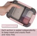 Leak-Proof Insulated Stainless Steel Lunch-Tiffin Box With 2 Compartments - Suitable For Office- School- And Travel.
