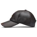 Fashion Men Leather Baseball Cap Hip Hop Casual Adjustable Winter Warm Hat Snapback Hat PU Leather Trucker Caps gorras.