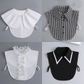 (New)White Lapel Collar Vintage Detachable shirt Collar for Women Bloue weater Fale Collar Lapel Top Neckwear Tie Acceory.