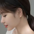 Heart-Shaped Girls Elegant Women Five-pointed Star Ear Cartilage Helix Piercing Stud Earring Jewelry Accessories Korean INS Style Stainless Steel Spiral Twisted Stud Earrings.