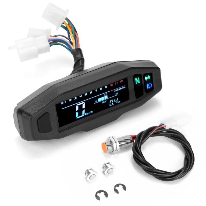 Mini Universal LCD Digital Motorcycle Meter Speedometer Digital Odo-meter Electric Motor Bike Tachometer