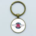 Vintage ROUTE 66 Keychain Motorcycle Car Keyring Handmade Glass Cabochon Key Chain Holder Women Men Jewelry Gift. 