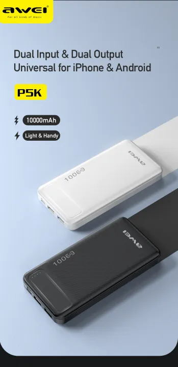 AWEI%20P5K%20Portable%20Power%20Bank%2010000mAh%20Powerbank%20Dual%20USB%20A%20Type%20c%20Micro%20Dual%20input%20Fast%20Charge%20Travel%20Poverbank%20-%20Image%204