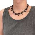 2X Metal Spikes Studs Rivets Punk Goth Necklace Choker Collar.