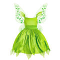 Winged Halloween Girls Flower Fairy Dress Up Children's Princess Dress Princess Costume Elf Party Tinker Bell Tinker Bell Dress.