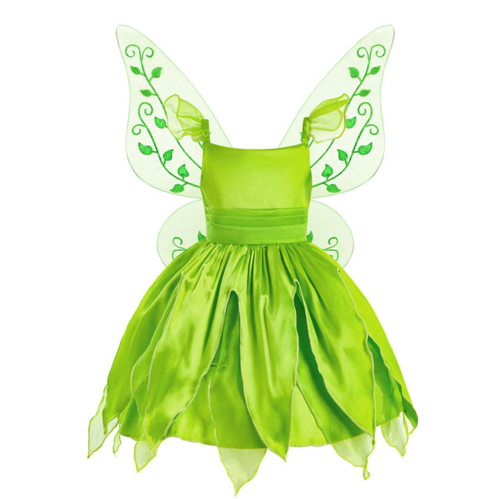 Winged%20Halloween%20Girls%20Flower%20Fairy%20Dress%20Up%20Children's%20Princess%20Dress%20Princess%20Costume%20Elf%20Party%20Tinker%20Bell%20Tinker%20Bell%20Dress%20-%20Image%202