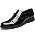 Plus size british men's business ins formal leather shoes invisible inner increase height 6CM men's shoes fashion lazy single shoes to get married.