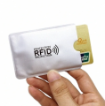 RFID Blocking Sleeves NFC Anti Scan ID Credit Card Holder Case, Silver.