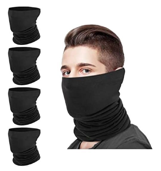 full black mask new Multi-Function Magic face Bandana For Biker-Full Black  , Balaclava Face Bandanas For Bike Riding (Black) - Protect Yourself From Dust And Wind While Riding