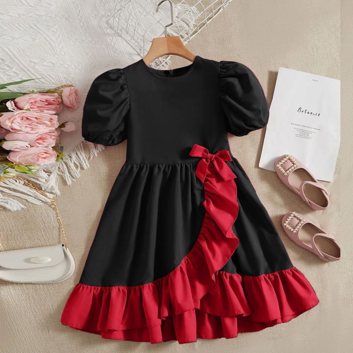 Attractive%20Fashionable%20Design%20Baby%20Girl%20%20One%20Piece%20Dress%20Dubai%20Charry%20Fabric%20-%20Image%202